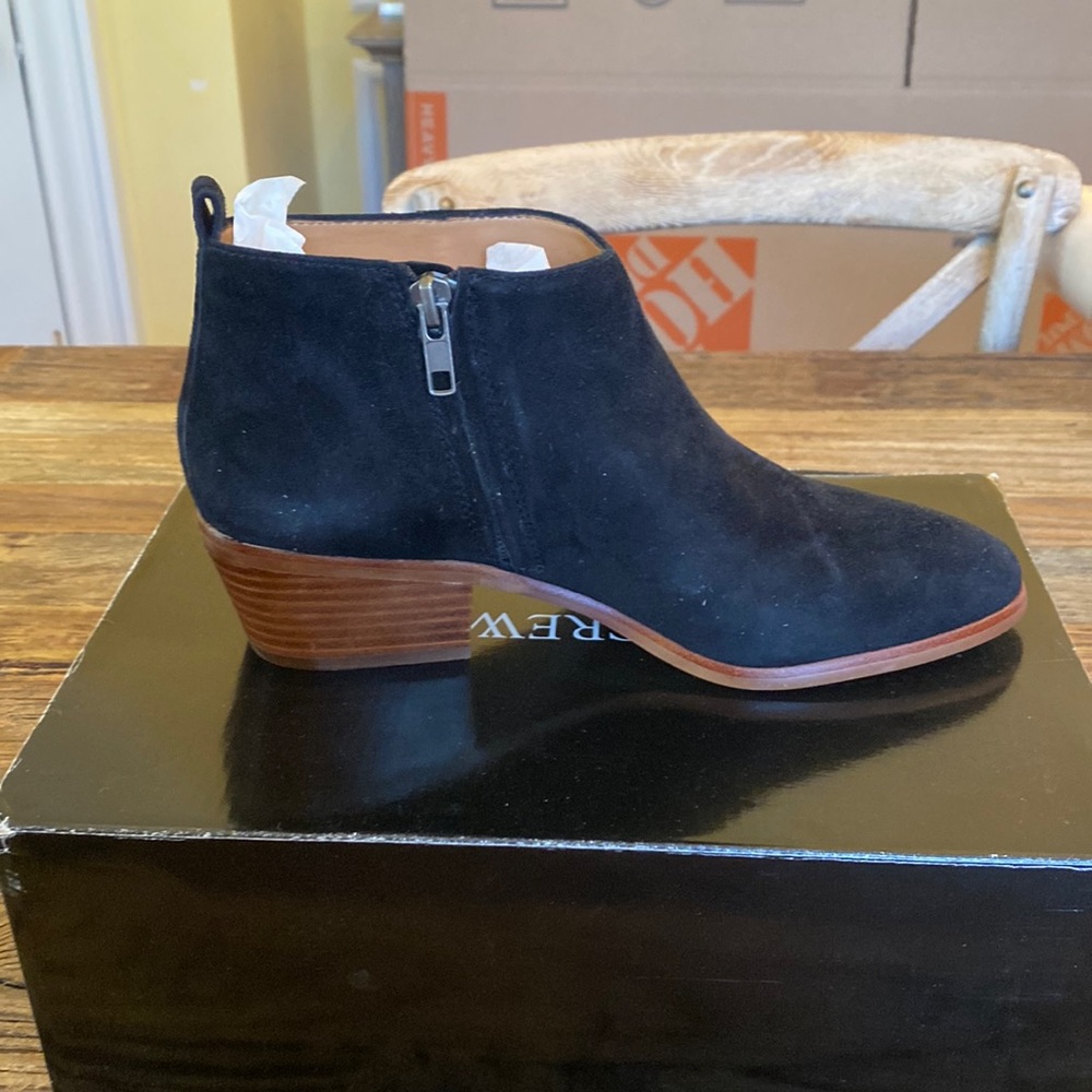 Jcrew factory black suede booties